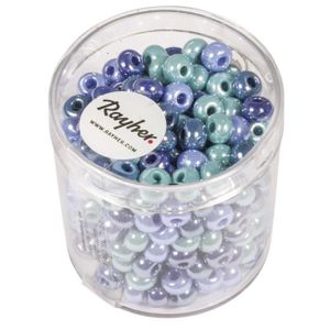 Lot De 300 Perles Vintage En Verre Blanc Brillant - Forme Olive 7 X 5 Mm, Occasion