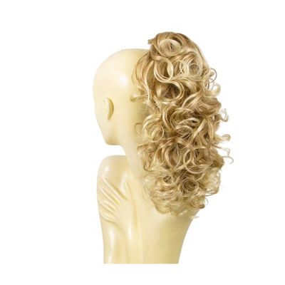 Postiche Queue De Cheval Mi-longue 40 Cm - Blond Méché Clair 8/15t613, Synthétique