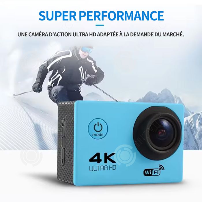 Caméra Sport WANNTO Motion Max 5K 30MP - Étanche IPX8 20m, WiFi, Double Écran, Micro Sans Fil 2-en-1, 2 Batteries + Carte 64Go