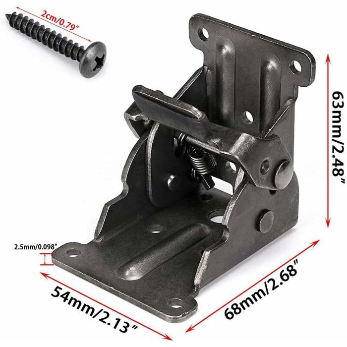 4 Pcs Pied Table Rabattable, Cadre De Support Pliable Charnieres Autobloquantes Materiel De Charniere Pliable Pour Etabli Pieds Pliants 98134453