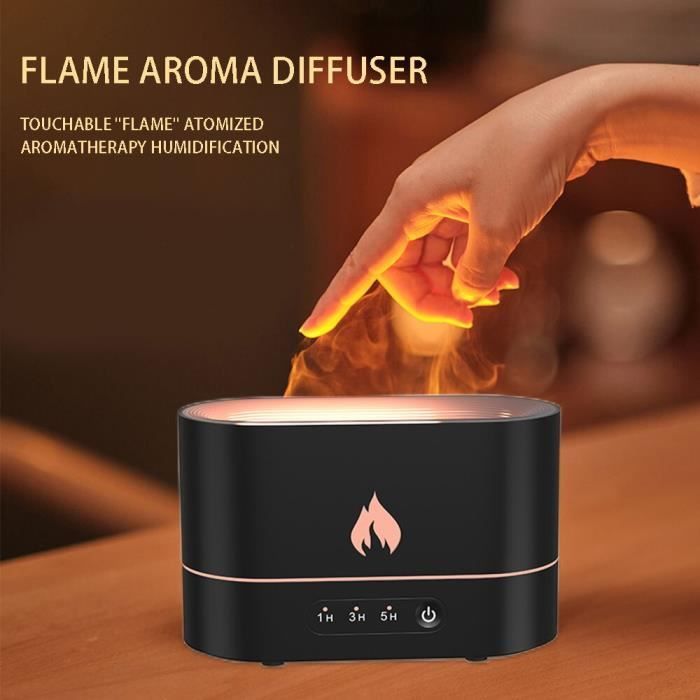 Funshing Le noir - FunShing 250ml USB Flame Humidifier LED Ultrasonic Humidifier ...
