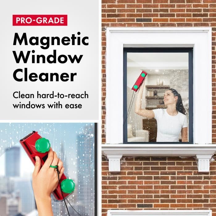Nettoyeur Vitre Magnétique ( il nettoie vos vitres à l'intérieur comme à  l'extérieur facilement et sans danger )