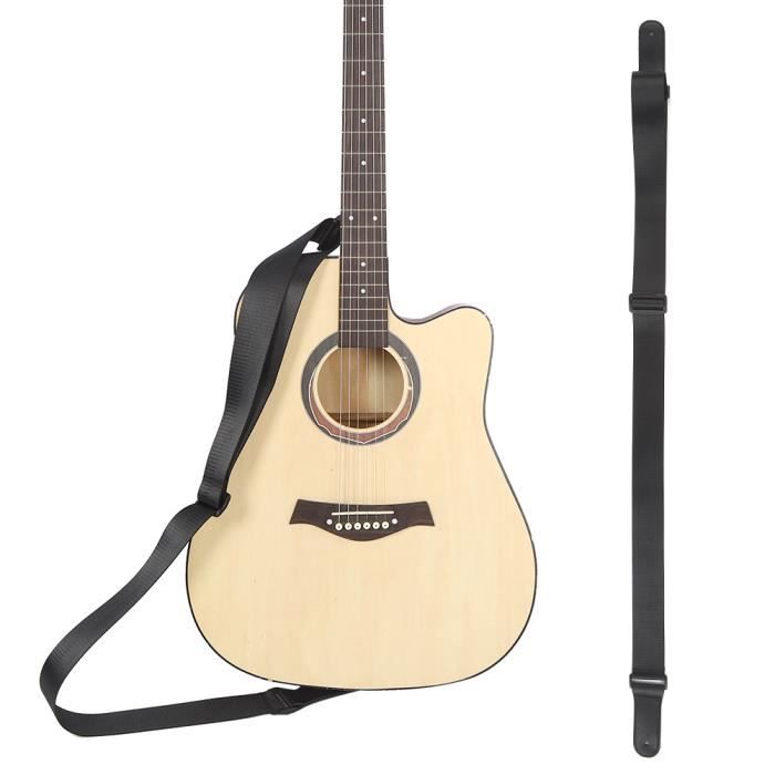 Sangle de guitare rayée réglable universelle pour accessoire de guitare  folk électrique (or noir)-CHD - Cdiscount Instruments de musique