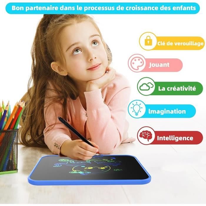 16 Pouces Tablette d'écriture LCD Rechargeable, Portable Tablette Dessin Enfant Effaçable Écriture, Dessin et liste de mémorisation Ardoise Magique Educatif Cadeau pour Enfants Jouets Rouge