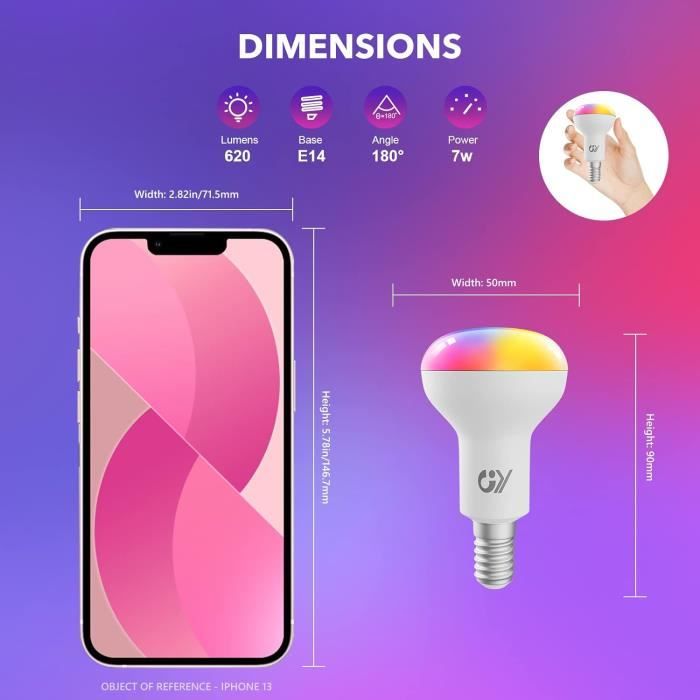 Pack de 4 Ampoules connectées LED LIFX Mini Multicouleur et Blanc WiFi