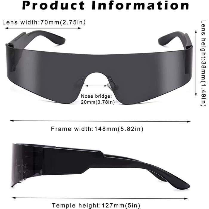 Obturateur Shades Lunettes Lumineuses, Lunette Futuriste Led De Fête Obturateur Shades Lunettes Lumineuses, Lunette Futuriste Led De Fête