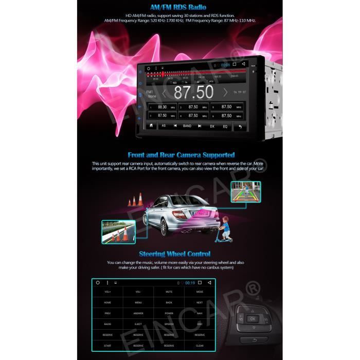 Eincar Bluetooth stéréo récepteur1