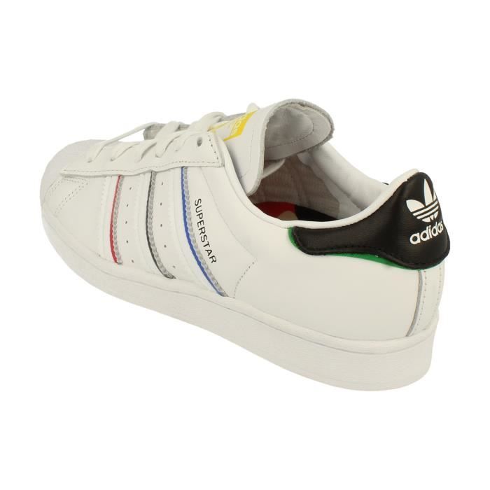 ADIDAS ORIGINALS Baskets Superstar - Blanc et bleu - Enfant garçon -  Cdiscount Chaussures