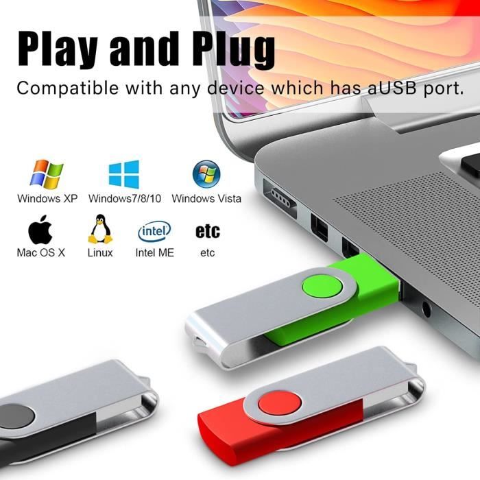 Chiavi USB Metalliche In Bulk - Lotto Da 5 A 100 Pezzi - USB 2.0, Multicolore, Portachiavi