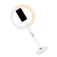 1PC Beauty LED Lamp Phone Selfie Live Filling Light Bracket Creative Holder Set Dimmable (White)   PROJECTEUR - SPOT - AMPOULE-2