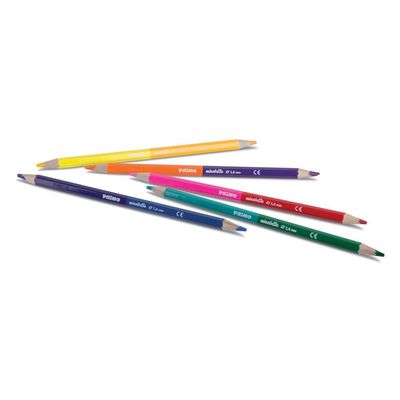 Set De 24 Crayons Arc-en-ciel 4 En 1 – Chaque Crayon A 4 Couleurs, Avec Gommes Assorties, Forme Triangulaire, Non Toxique