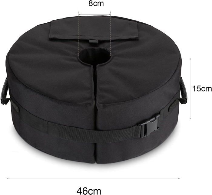 PATIO PLUS Sac De Poids 55kg Pour Base Parasol - Sac Sable Robuste 900D Pour Parasol Cantilever Et Terrasse