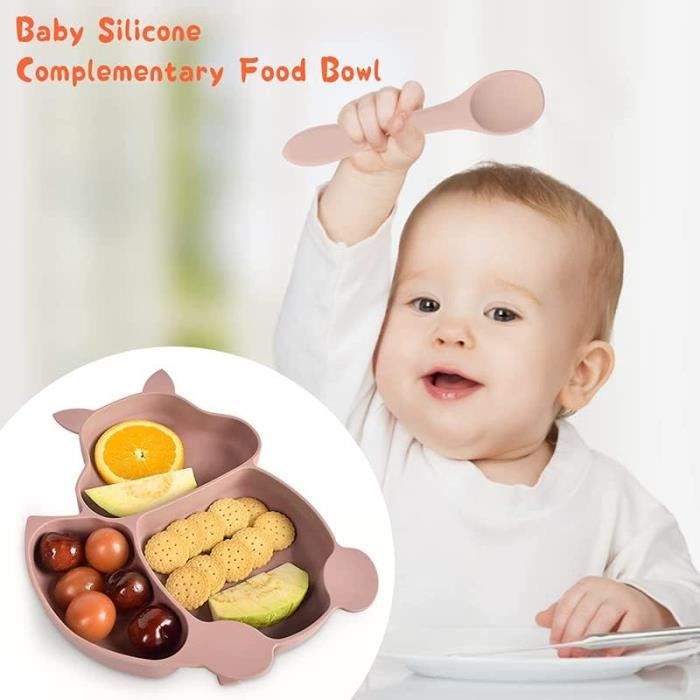 Assiettes et bols Assiette à ventouse pour bébé silicone, plaque  d'alimentation antidérapante pour tout-petits Les enfan 292339