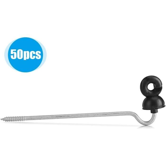 Isolateur Cloture Electrique Ruban Field Guardian Isolateur D'angle En Polycorde à Visser Pour Poteau En Bois, Blanc Isolateur De Cloture Electrique