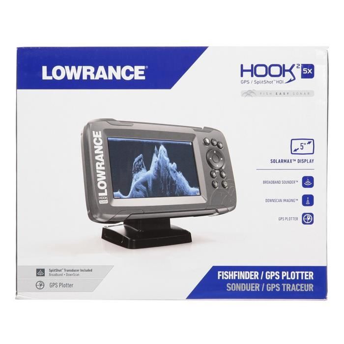 LOWRANCE Sondeur Hook²-5X GPS avec Sonde TA 2D/Downscan - Cdiscount Sport