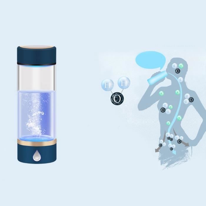 Acheter Bouteille portative de générateur d'eau d'hydrogène de 420ML avec  la tasse d'eau électrolysée de stimulation de santé de technologie de SPE  PEM