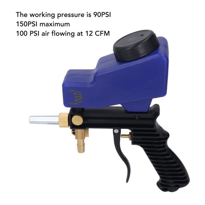 Pistolet De Sablage, Sableuse, Aluminium Pistolet Sablage Kit Sablage Avec Tuyau En Caoutchouc Avec Buses De Differents Calibres Un Raccord Dair Pour Le Sablage 88869086