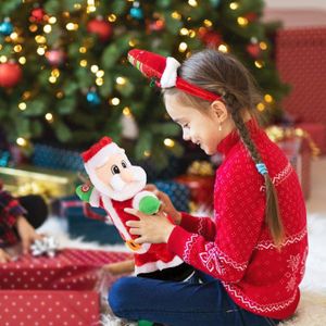 Chapeau De Noël Musical à Balancement Avec Cloches Dansantes – Père Noël Interactif 68 Cm – Pour Adultes Et Enfants