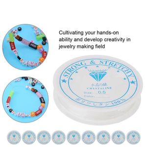 Fil Élastique Transparent Pour Perles – Bijoux – 1mm X 100m (328 Pieds) – Lot