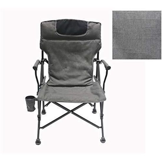 Gris Homecall Chaise de camping 2/ places pliable et rembourr/ée