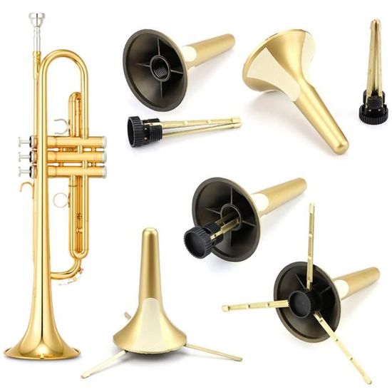 Support de Support de Trompette Portable avec Support en MéTal à 3 Pieds  pour Accessoires D'Instruments en Laiton de Trompette