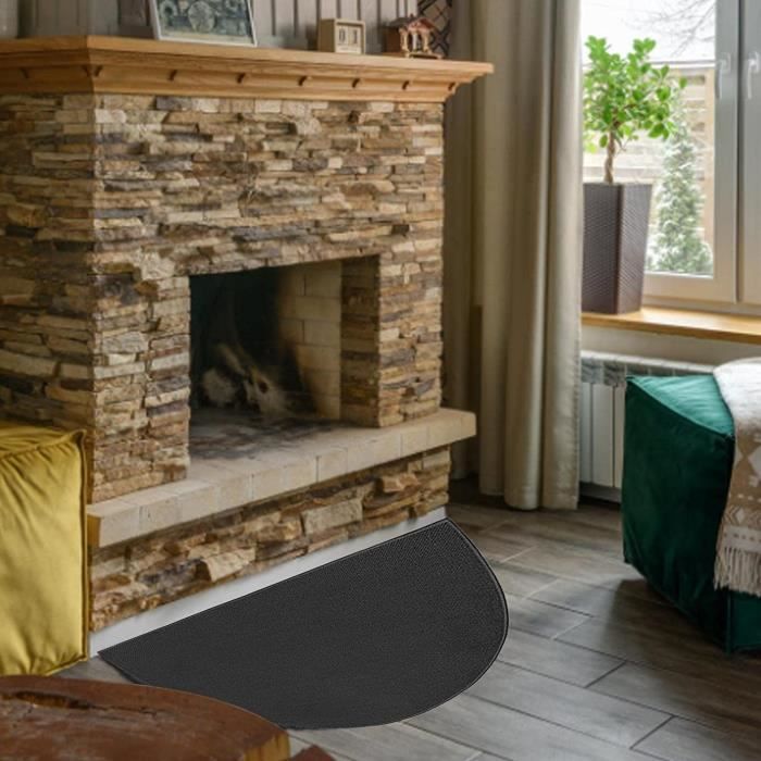 Tapis de foyer ignifuge demi-rond pour cheminée, revêtement de sol en  Silicone, tapis ignifuge pour poêle à bois intérieur et extérieur -  AliExpress