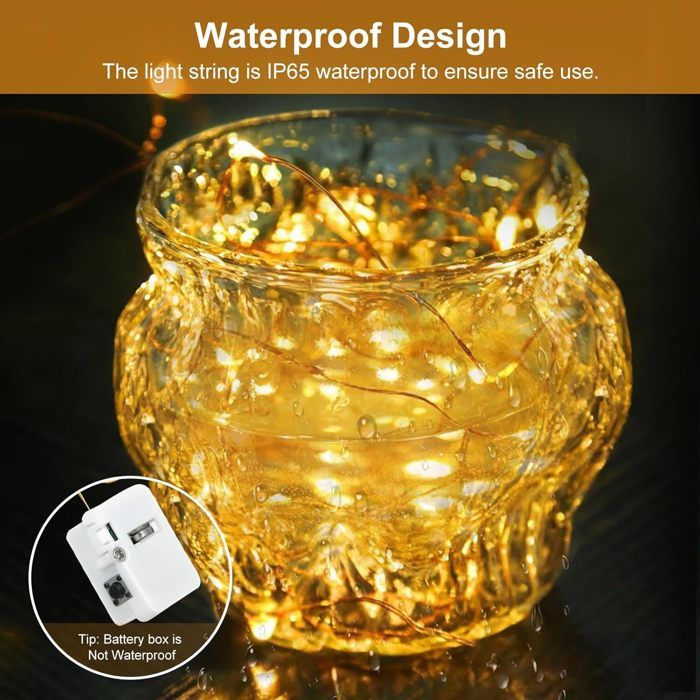 Guirlande Led Exterieur Solaire Lot De 10 Lumières De Bouteille Avec Liège Blanc Chaud, 2M 20 LED, Mini Guirlande Lumineuse En Fil De Cuivre étanche Pour Bouteille De Vin Pour Bricolage, Fête