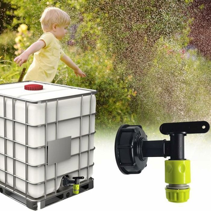 Robinet Cuve 1000l Plastique avce Raccord Tuyau darrosage Adaptateur de ...