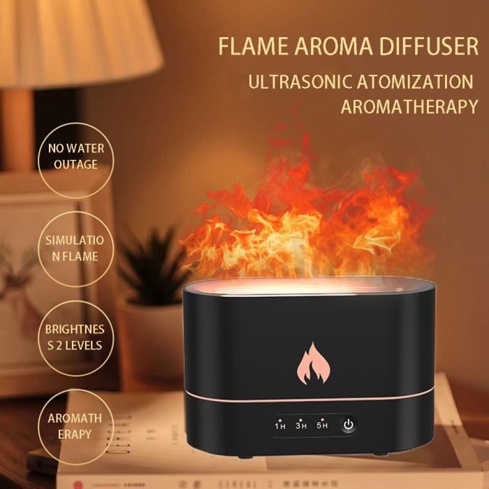 Funshing Le noir - FunShing 250ml USB Flame Humidifier LED Ultrasonic Humidifier ...