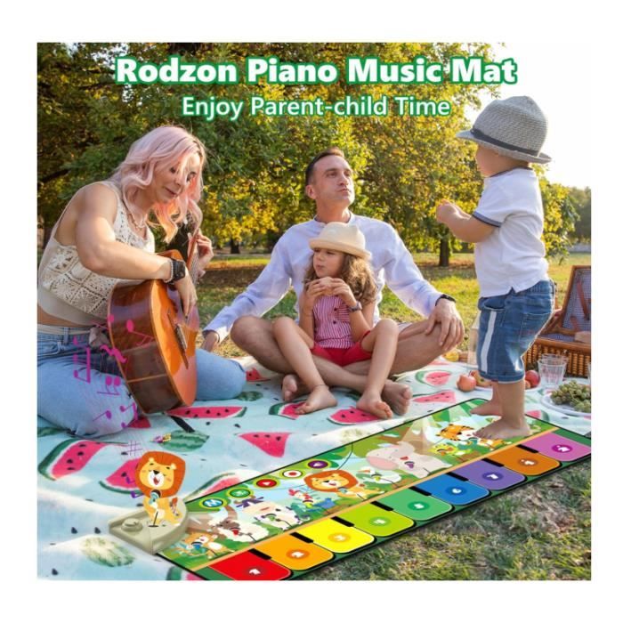 Rodzon Piano Bebe avec 10 Animaux,Jouets pour Bébés 1 2 3ans,Tapis
