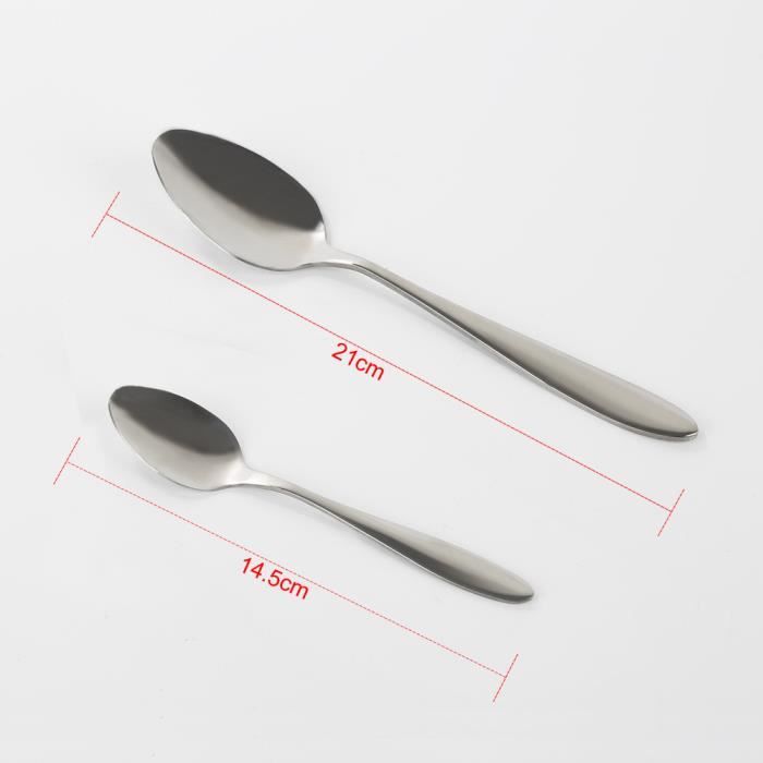 Ensemble de Couverts 30 Pièces Acier Inoxydable Ménagères Assorties Poignée en Céramique pour 6 Personnes Couteau Fourchette Cuillère Miroir Poli Lave-vaisselle pour Accueil-Noir_20 pièces