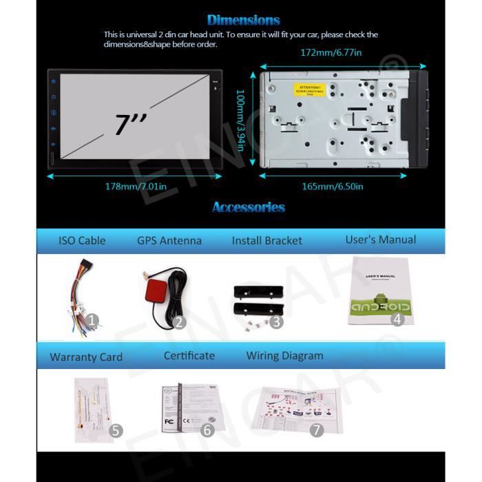 Eincar Bluetooth stéréo récepteur3
