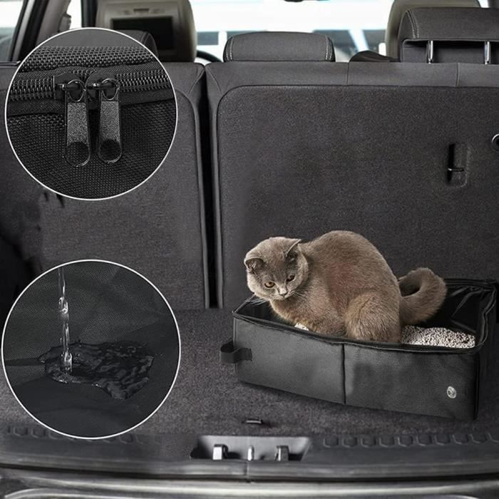 MEISO Bac A Litiere De Voyage Pour Chat Avec Couvercle, Bac à