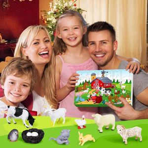 Calendrier De L'Avent Animaux De La Ferme 2025 - 24 Jours Avec Mini Figurines, Tracteur, Grange, Pour Enfants 3-10 Ans - 2