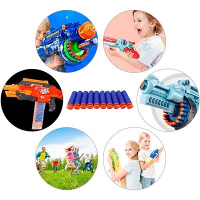 Lot De 100 Fléchettes En Mousse EVA - Recharge Pour Nerf N-Strike Elite - 7,2 X 1,2 Cm - Dès 8 Ans - Bleu