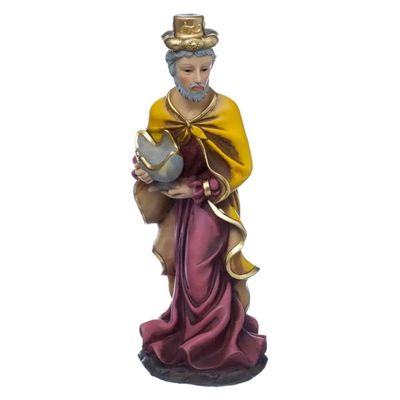 Lot De 5 Figurines De Crèche En Résine - Personnages Artisanaux 11 Cm - Décoration Religieuse Pour Noël - 2