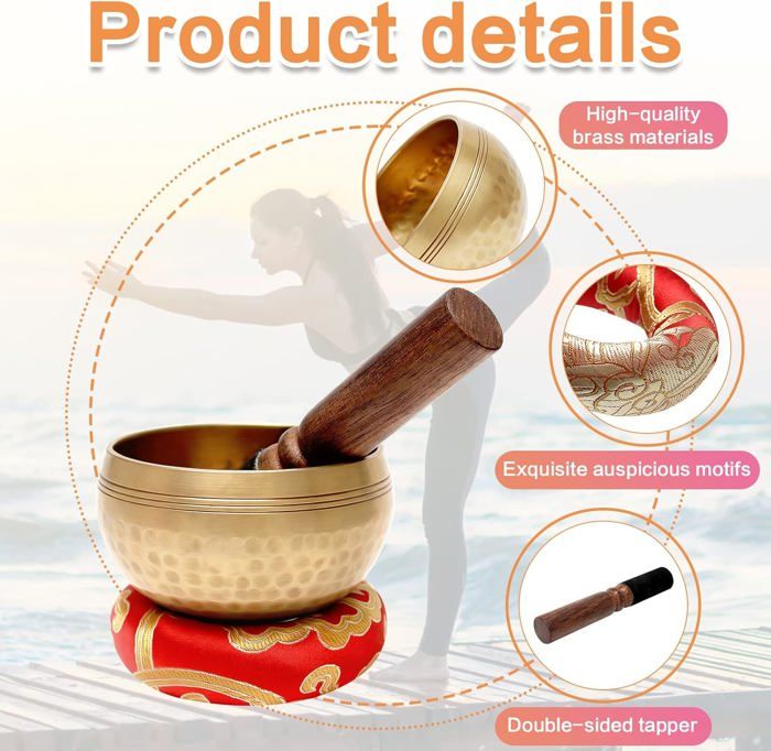 Maillet En Bois Pour Bol Chantant Tibétain – Idéal Méditation, Yoga & Relaxation – 4 Modèles Élégants
