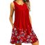 Robe D05NZ Boho Beach Casual Dress Sans manches Halter Neck Bohemian Print  Keyhole Front Sundress Size 8-22 Taille-36 Rouge - Cdiscount Prêt-à-Porter