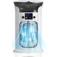 Mini climatiseur portable, Lumière ambiante sept couleurs,Vaporiser pour un refroidissement rapide,Sortie d'air du turbocompresseu
