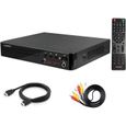 LP-099 Lecteur DVD Compact pour Téléviseur, Lecteur CD DVD avec Sortie HDMI/AV et Entrée USB/MIC, Prise en Charge HD 1080P-0