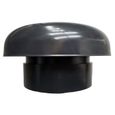 Chapeau de ventilation en PVC avec moustiquaire intégré - OUTILE - Ø 100 mm - Gris ardoise-0