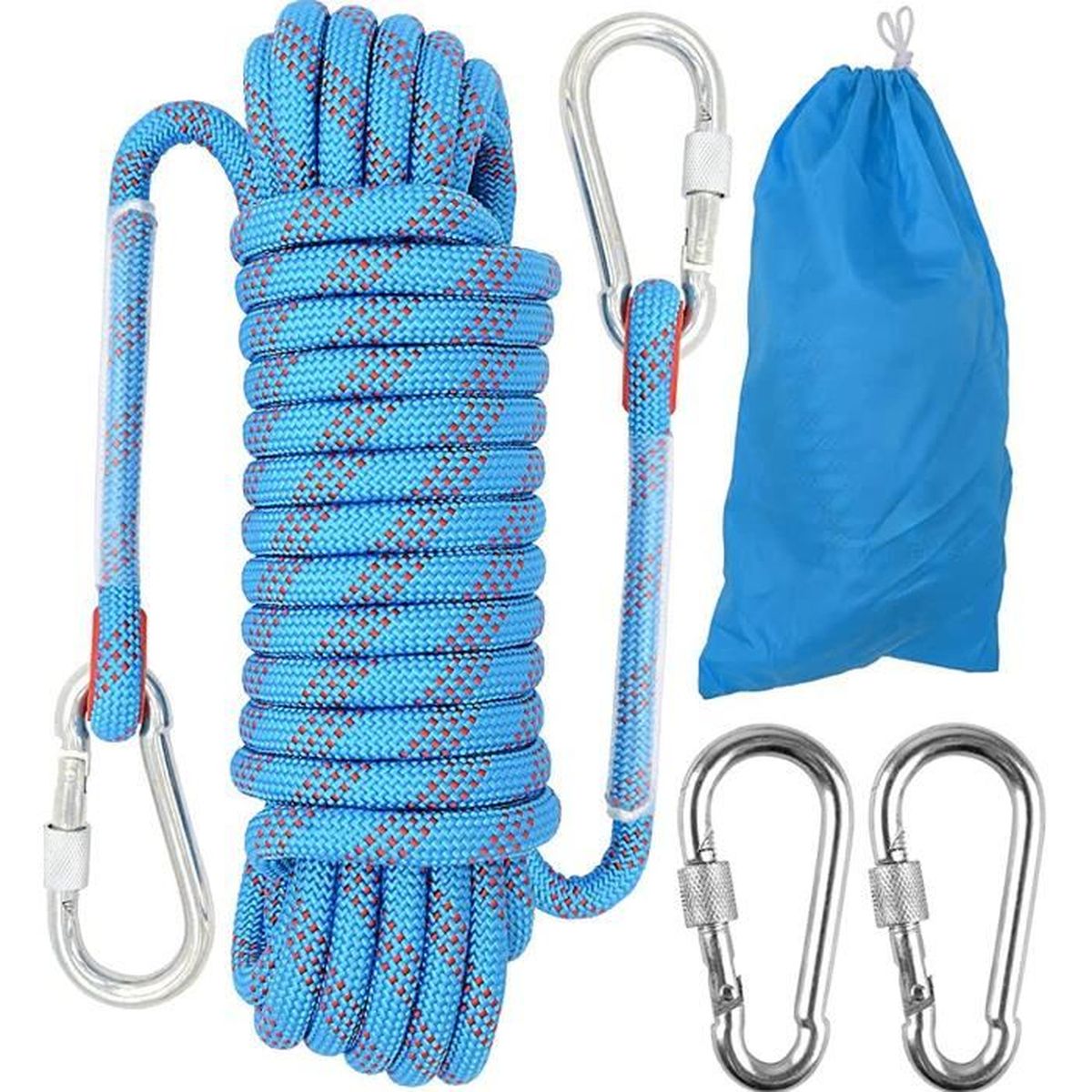 LZ.MZXU Corde d'escalade 10mm 30M Corde de Sécurité Extérieure Corde de