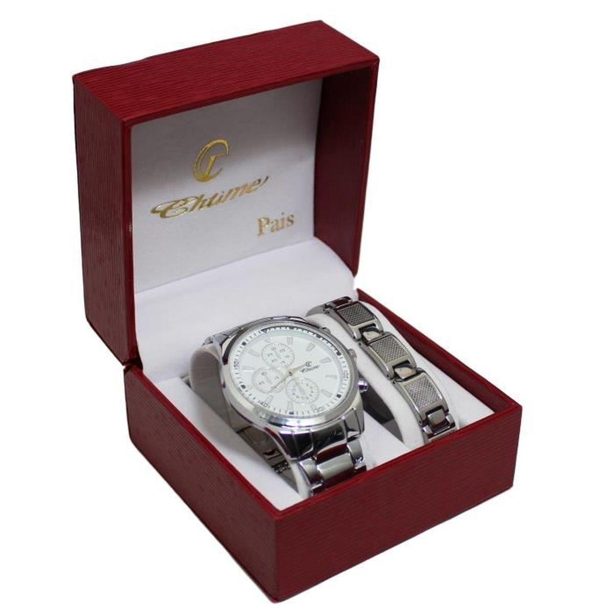 Coffret Cadeau Montre Homme Tempreaux Avec Boîte De Conservation - Marron/Beige - Neuf Sans Emballage