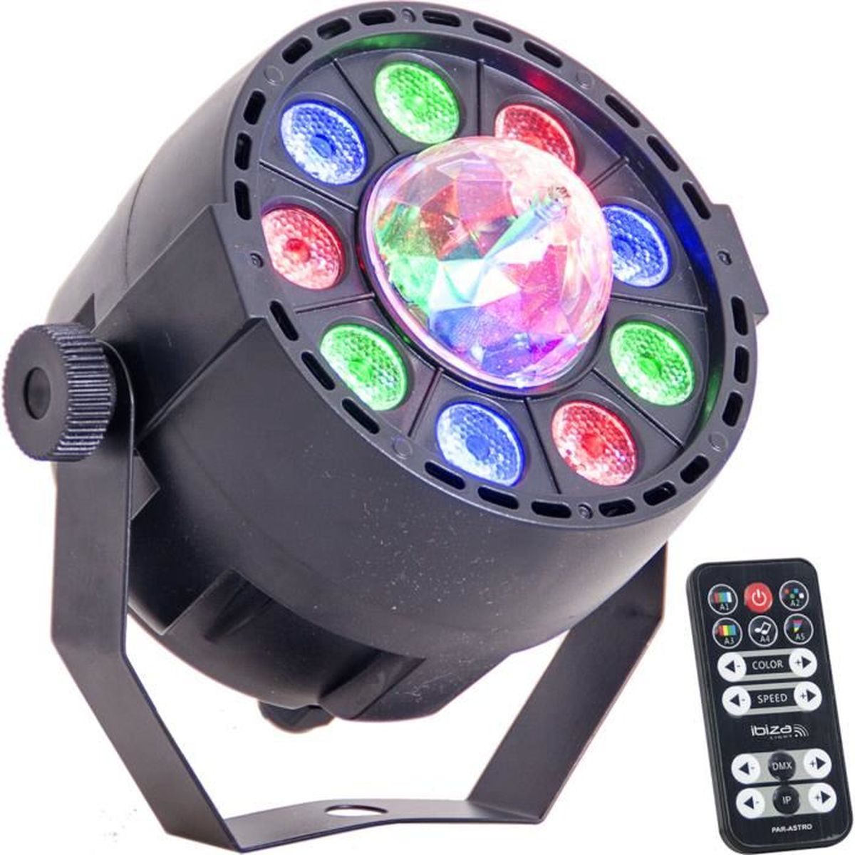 Projecteur PAR LED COB 4x100W Blanc Chaud 3000K - Éclairage DMX Pour Scène, Fête, Mariage