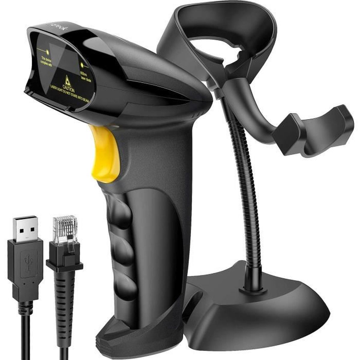 Inateck Lecteur Code Barres Usb Support Scanner Code Barres Filaire 1d Bcst 32