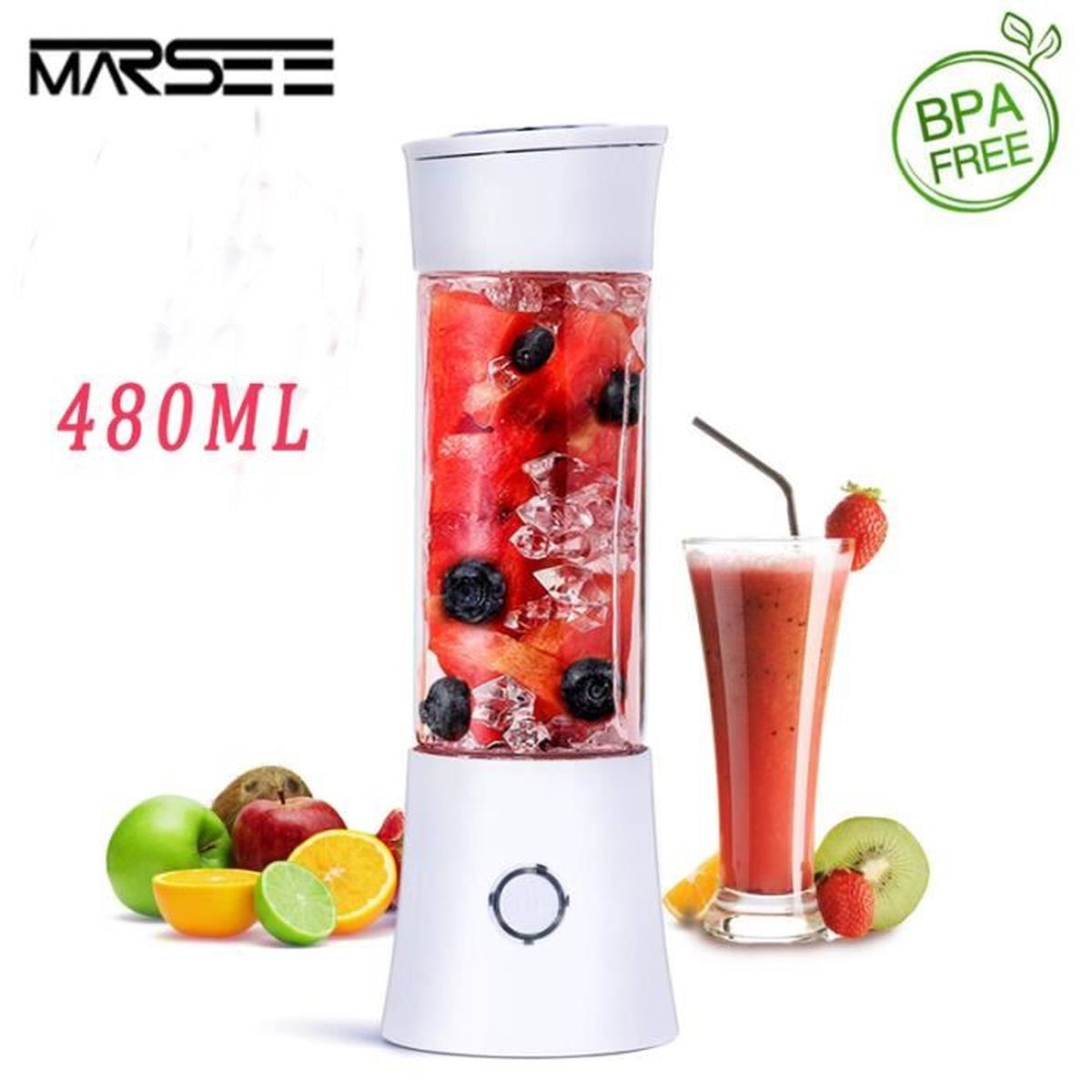 Portable Mixeur De Fruits Rechargeable Avec Usb 480ml Portable Blender Pour Smoothie Milk Shake Jus De Fruits Pour Voyage Maison Achat Vente Blender Cdiscount
