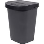EDA PLASTIQUE Poubelle de cuisine avec couvercle City Push 40 L - 42,5 x 34,7 x 52,1 cm - Gris anthracite
