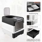 HOMEWELL Bac à litière pour chat - YIPEEMA - Peut contenir 5 kg de litière - 49*35*37 cm - Noir