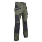 Pantalon de travail multipoches bicolore avec poches genouilléres LMA Secateur - Kaki / Gris