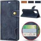 MSK Coque Samsung A12, Housse Cuir PU Flip Case Portefeuille Protection Etui Coque Pour Samsung Galaxy A12 - Bleu foncé